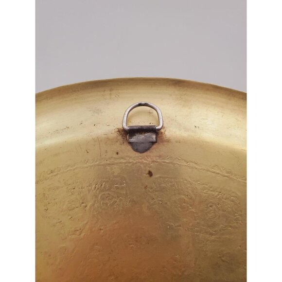 Vintage Brass Plate,Brass Plate, Carved Trincket Plate, Carved Brass Plate, - Picture 9 of 10